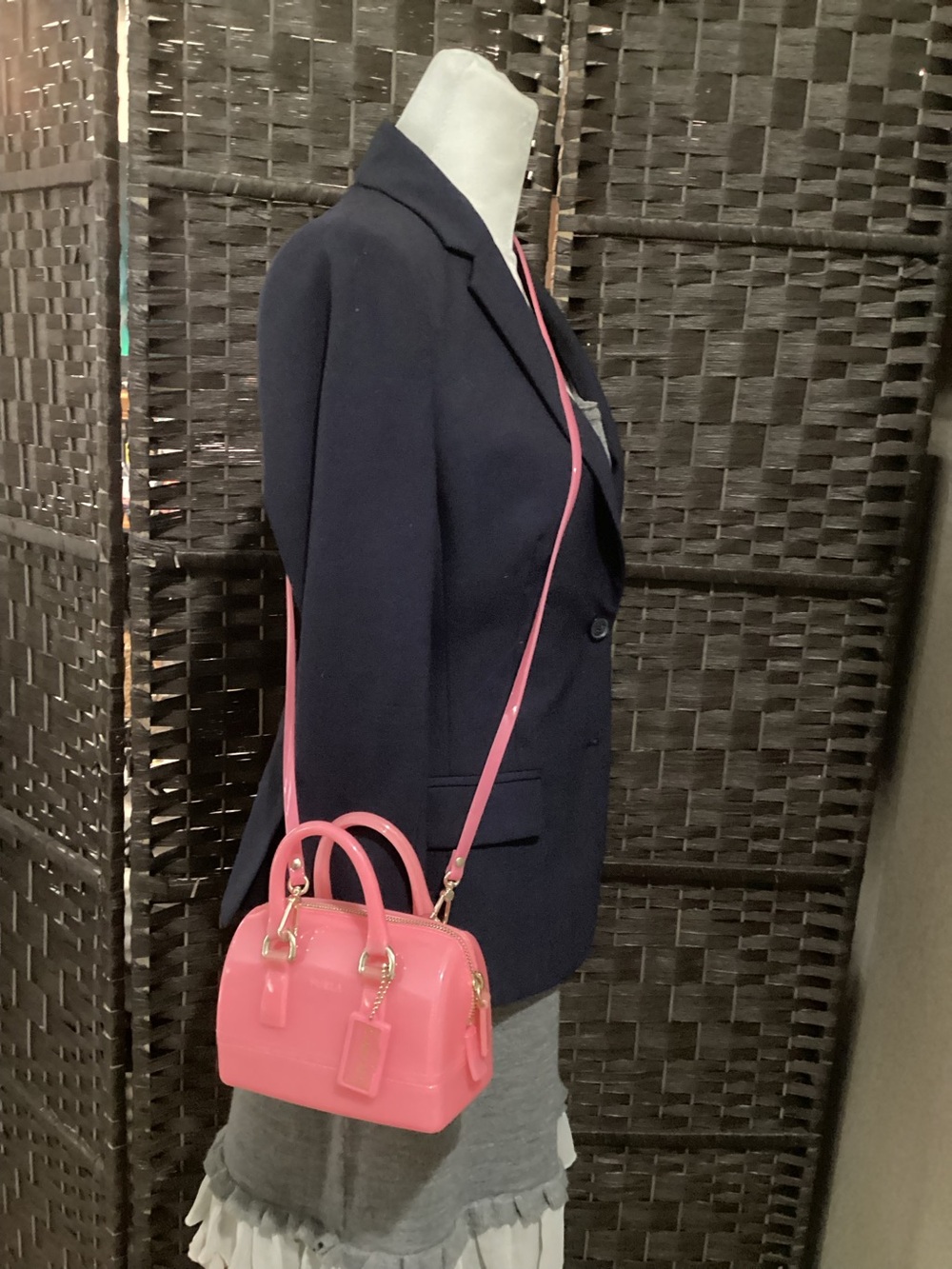 💕 CUTE 💕 Furla Jelly Pink Mini Candy Dome Satchel - Picture 13 of 13